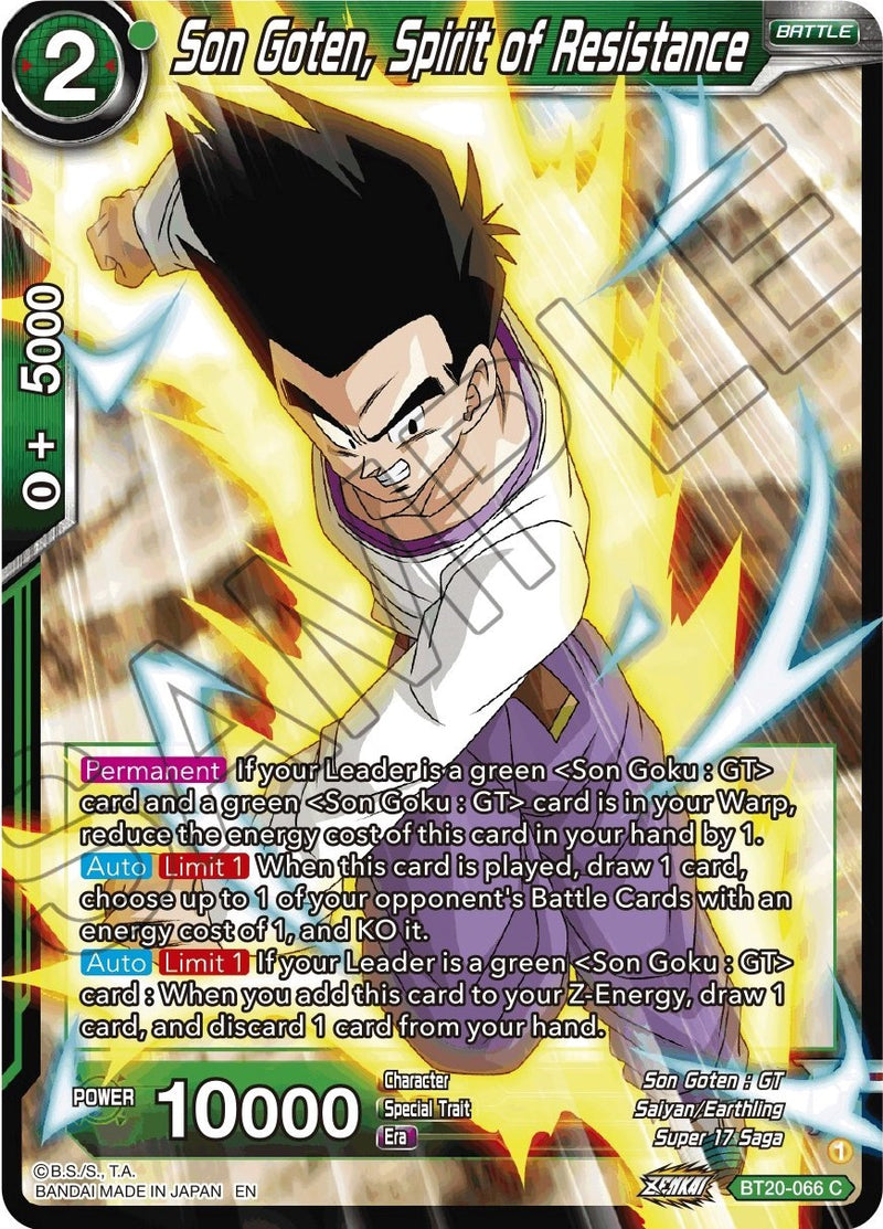 Son Goten, Spirit of Resistance (BT20-066) [Power Absorbed] Dragon Ball Super