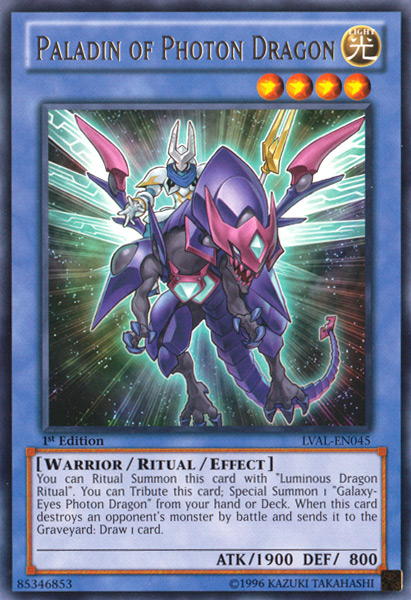 Paladin of Photon Dragon [LVAL-EN045] Rare Yu-Gi-Oh!