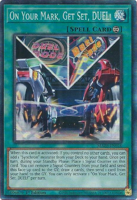 On Your Mark, Get Set, DUEL! [MAZE-EN016] Collector's Rare Yu-Gi-Oh!