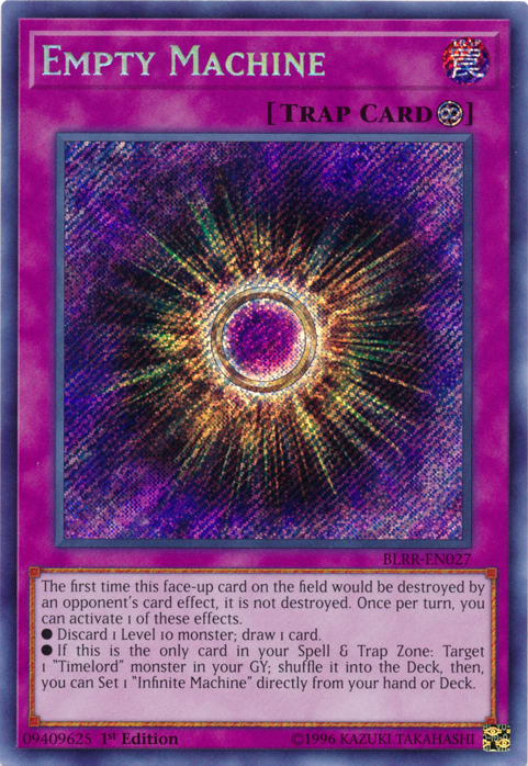 Empty Machine [BLRR-EN027] Secret Rare Yu-Gi-Oh!