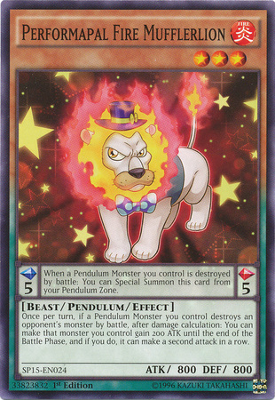 Performapal Fire Mufflerlion [SP15-EN024] Common Yu-Gi-Oh!