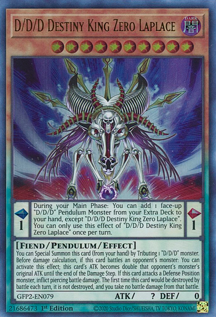 D/D/D Destiny King Zero Laplace [GFP2-EN079] Ultra Rare Yu-Gi-Oh!