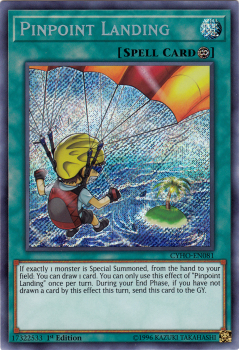 Pinpoint Landing [CYHO-EN081] Secret Rare Yu-Gi-Oh!