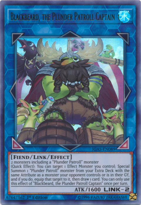 Blackbeard, the Plunder Patroll Captain [IGAS-EN089] Ultra Rare Yu-Gi-Oh!