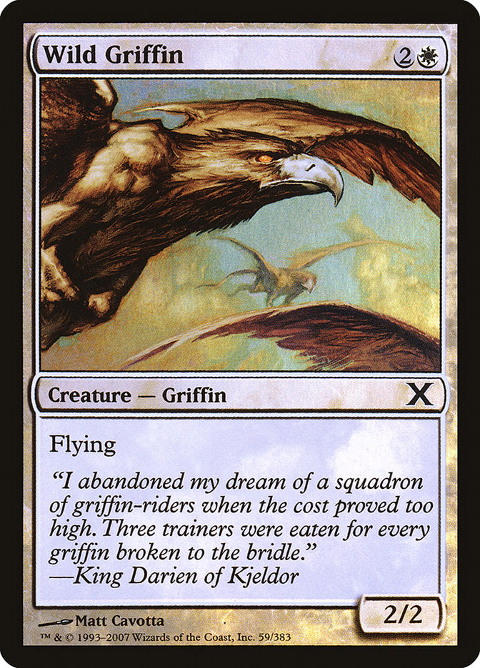 Wild Griffin (Premium Foil) [Tenth Edition] Magic: The Gathering