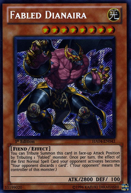 Fabled Dianaira [HA04-EN043] Secret Rare Yu-Gi-Oh!