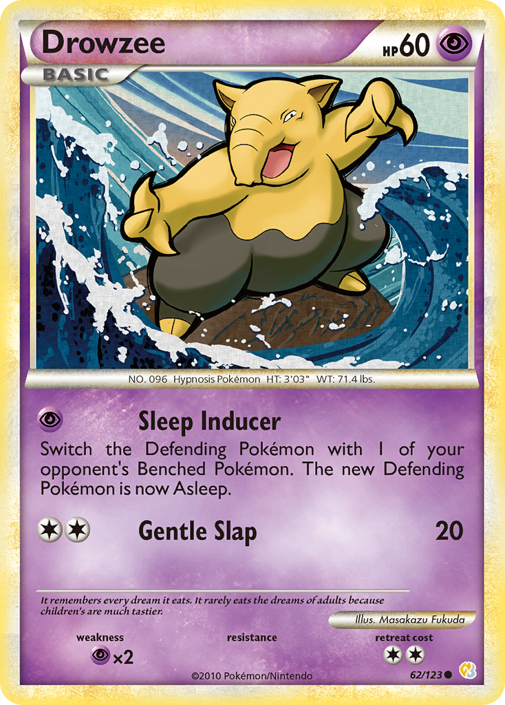 Drowzee (62/123) [HeartGold & SoulSilver: Base Set] Pokémon