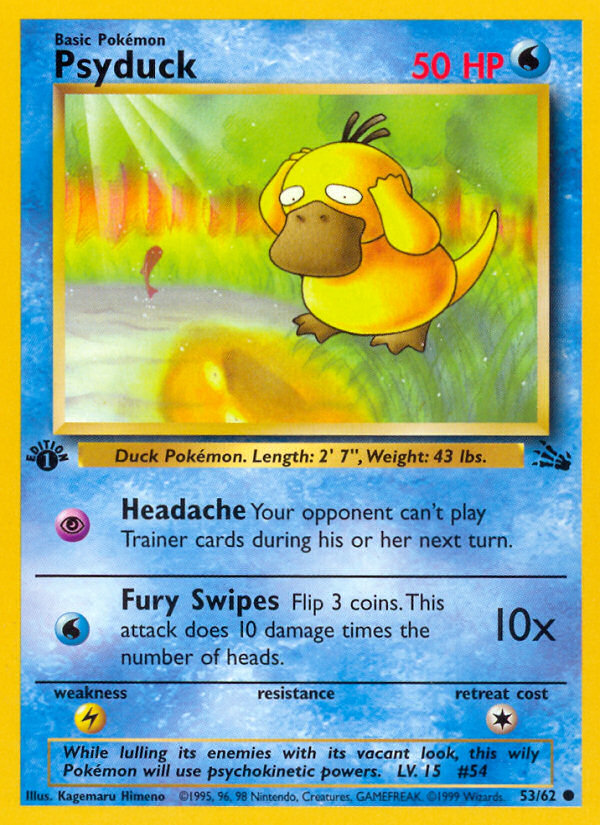 Psyduck (53/62) [Fossil 1st Edition] Pokémon