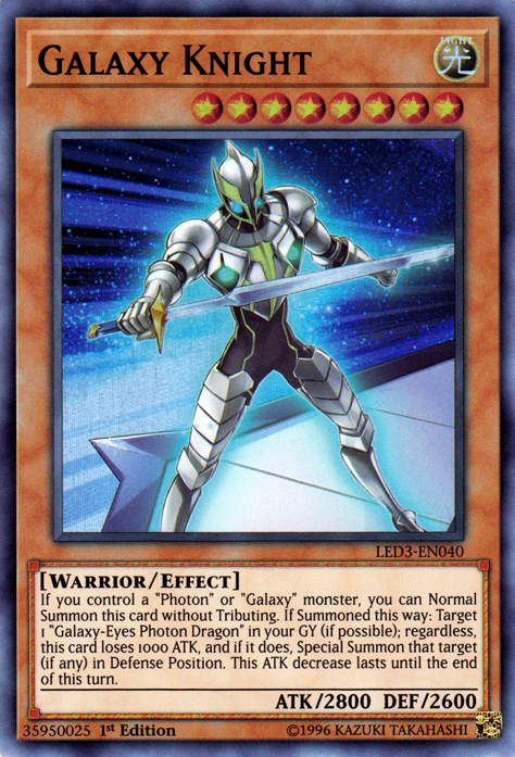 Galaxy Knight [LED3-EN040] Super Rare Yu-Gi-Oh!