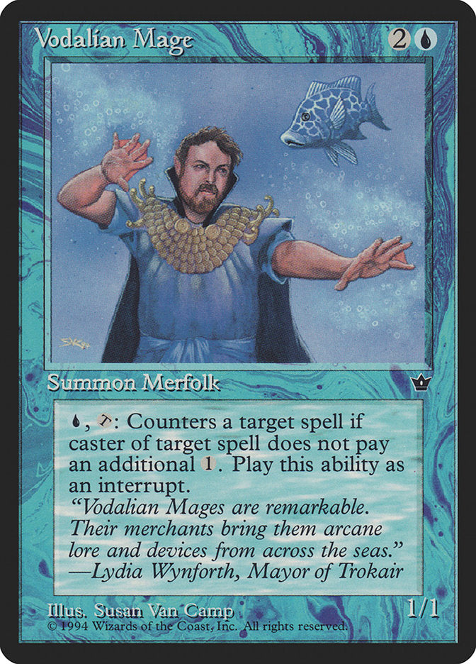 Vodalian Mage (Susan Van Camp) [Fallen Empires] Magic: The Gathering