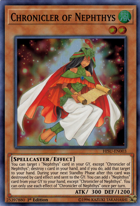 Chronicler of Nephthys [HISU-EN003] Super Rare Yu-Gi-Oh!