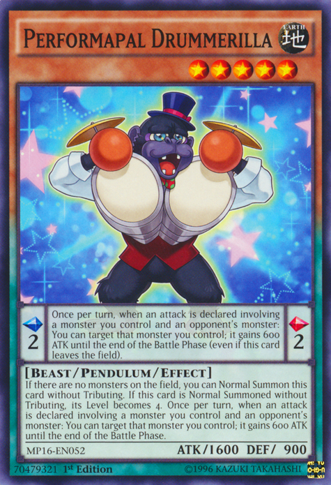 Performapal Drummerilla [MP16-EN052] Common Yu-Gi-Oh!