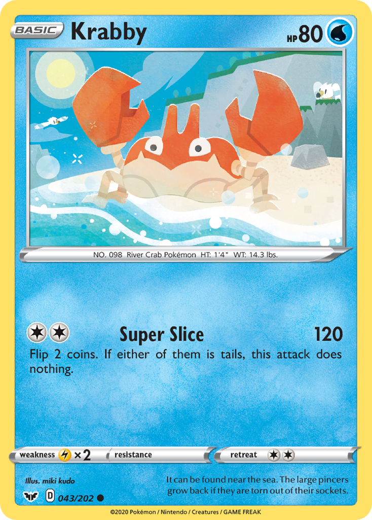 Krabby (043/202) [Sword & Shield: Base Set] Pokémon