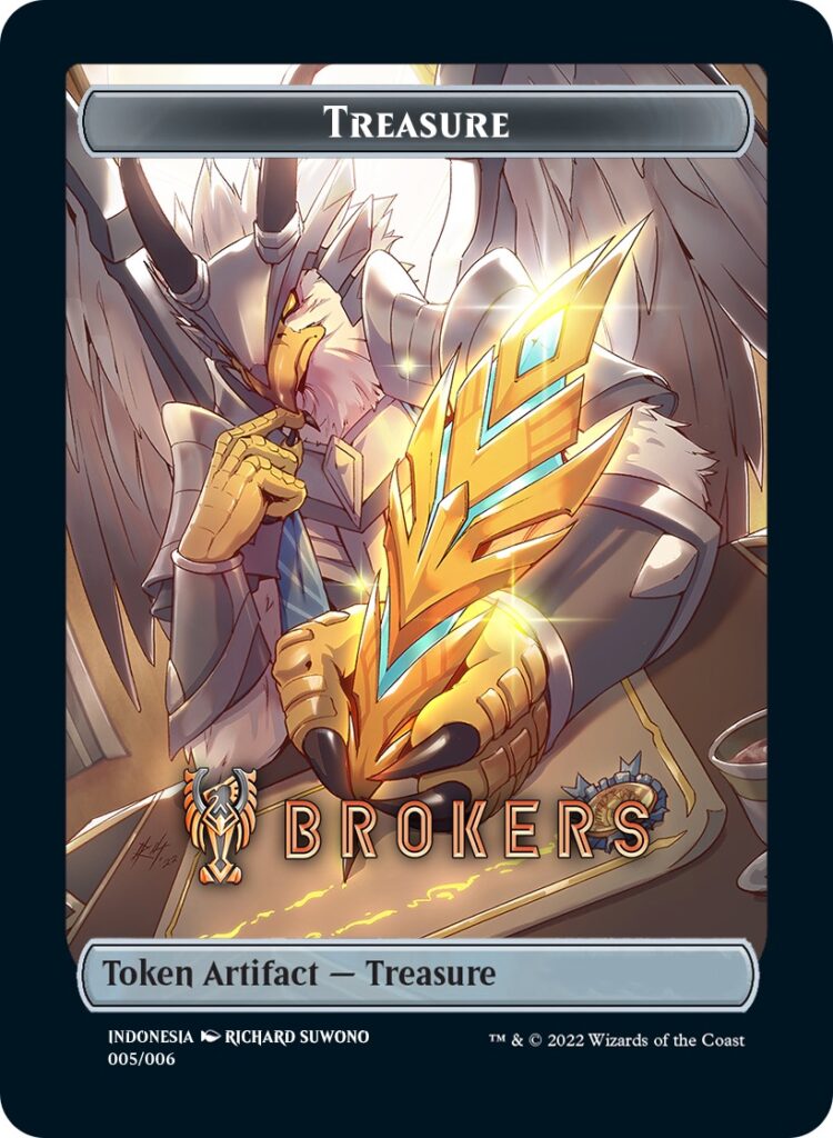 Treasure Token (Brokers) (Southeast Asia Artists) [Streets of New Capenna Tokens] Magic: The Gathering