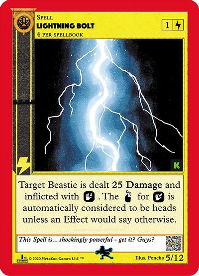 Lightning Bolt (Kickstarter Edition) [Dingbelle Ring Leader Starter Deck] Metazoo