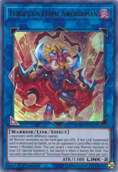 Ferocious Flame Swordsman [DUOV-EN032] Ultra Rare Yu-Gi-Oh!