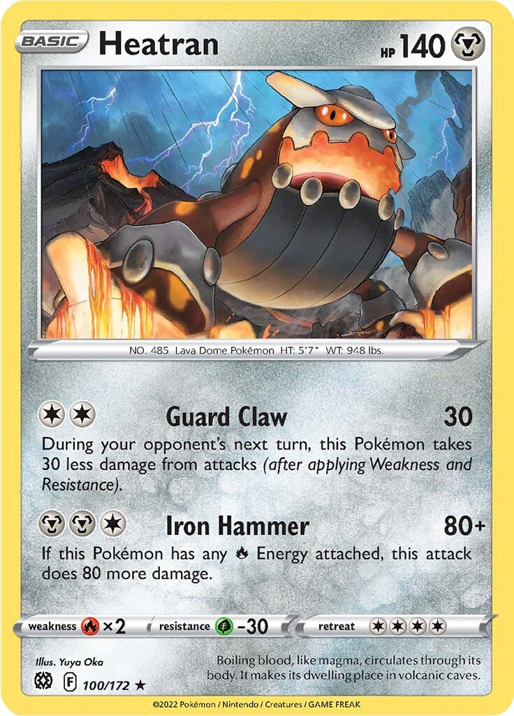 Heatran (100/172) [Sword & Shield: Brilliant Stars] Pokémon