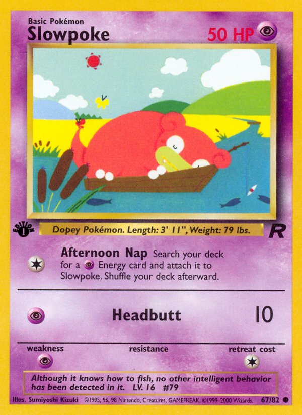 Slowpoke (67/82) [Team Rocket 1st Edition] Pokémon