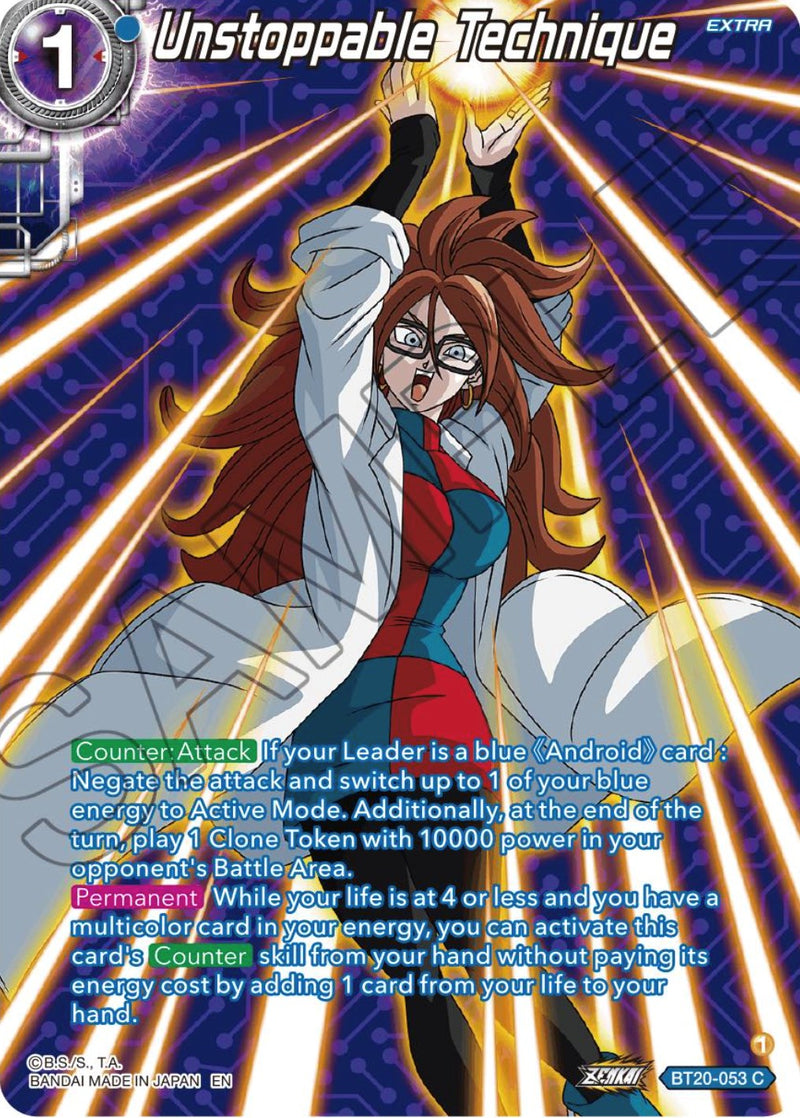 Unstoppable Technique (Silver Foil) (BT20-053) [Power Absorbed] Dragon Ball Super