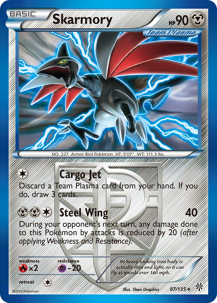 Skarmory (87/135) [Black & White: Plasma Storm] Pokémon