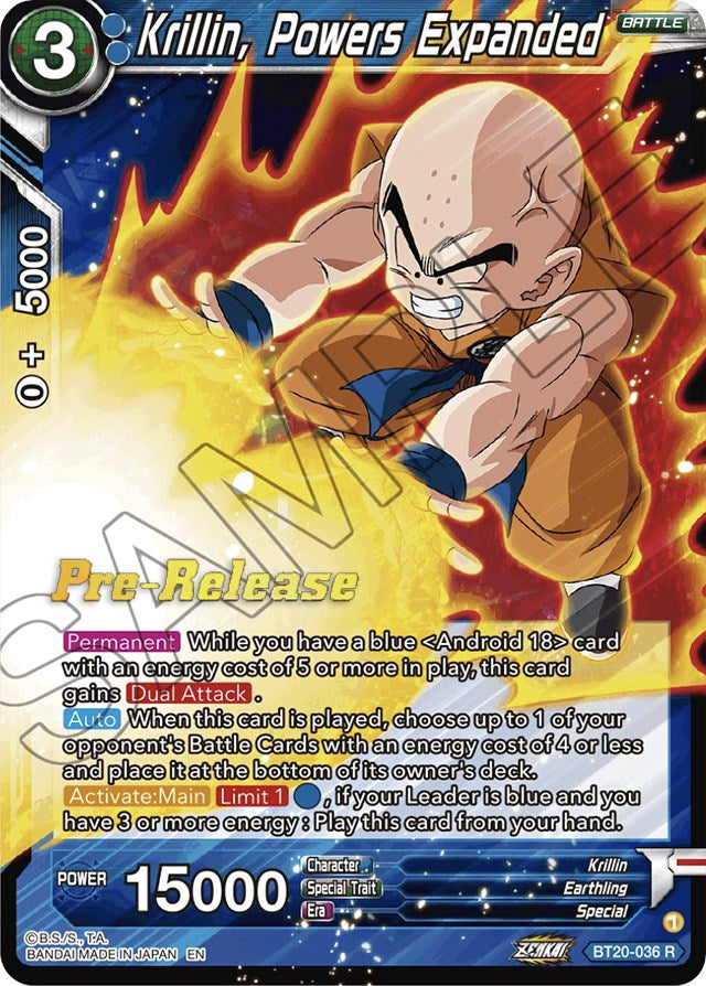 Krillin, Powers Expanded (BT20-036) [Power Absorbed Prerelease Promos] Dragon Ball Super