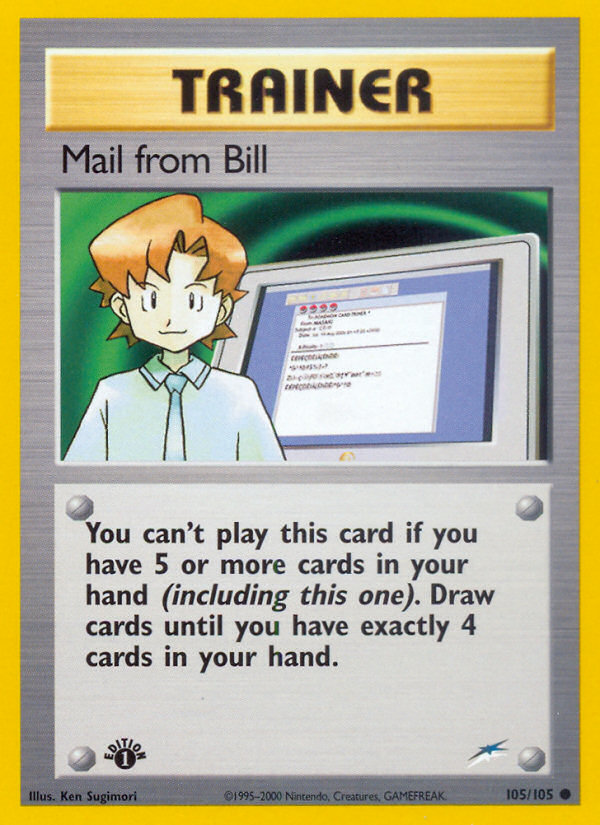 Mail from Bill (105/105) [Neo Destiny 1st Edition] Pokémon