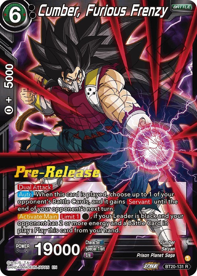 Cumber, Furious Frenzy (BT20-131) [Power Absorbed Prerelease Promos] Dragon Ball Super