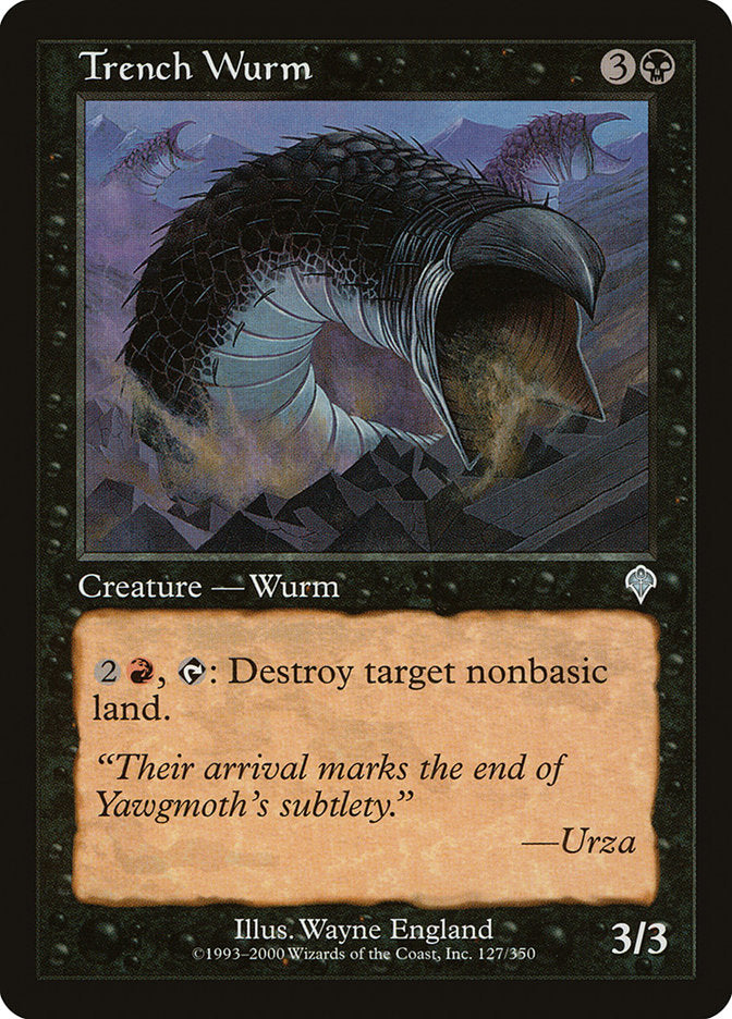 Trench Wurm [Invasion] Magic: The Gathering