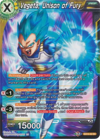 Vegeta, Unison of Fury (EX12-02) [Universe 11 Unison] Dragon Ball Super