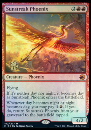 Sunstreak Phoenix [Innistrad: Midnight Hunt Prerelease Promos] Magic: The Gathering