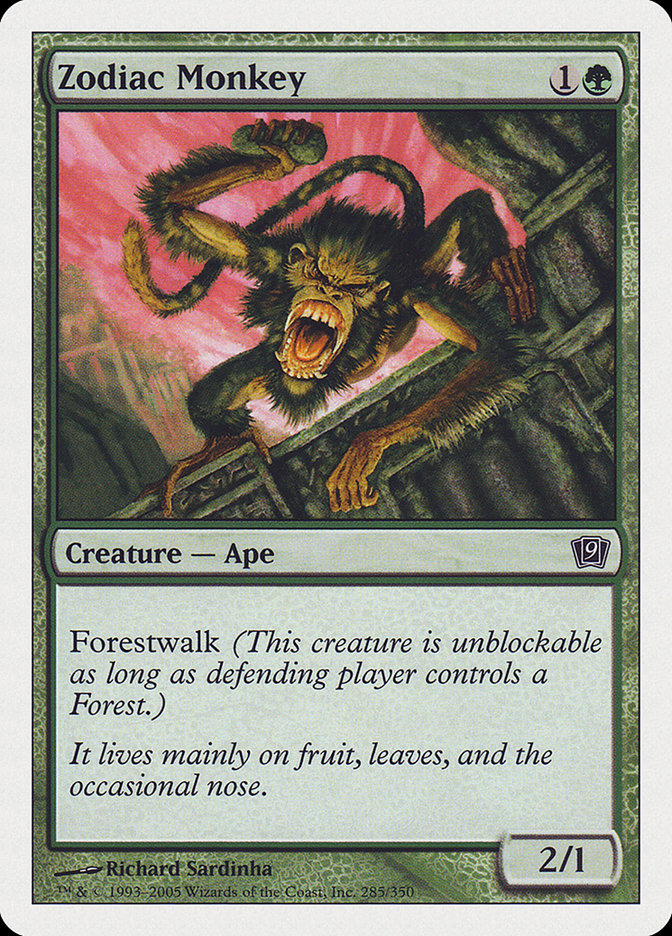 Zodiac Monkey [Ninth Edition] Magic: The Gathering