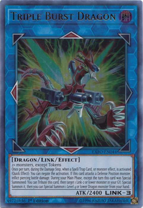 Triple Burst Dragon [EXFO-EN044] Ultra Rare Yu-Gi-Oh!