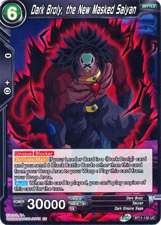 Dark Broly, the New Masked Saiyan (BT11-135) [Vermilion Bloodline] Dragon Ball Super