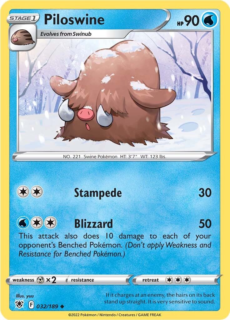 Piloswine (032/189) [Sword & Shield: Astral Radiance] Pokémon