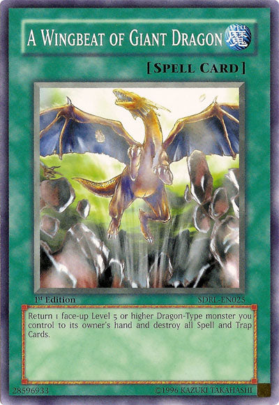 A Wingbeat of Giant Dragon [SDRL-EN025] Common Yu-Gi-Oh!