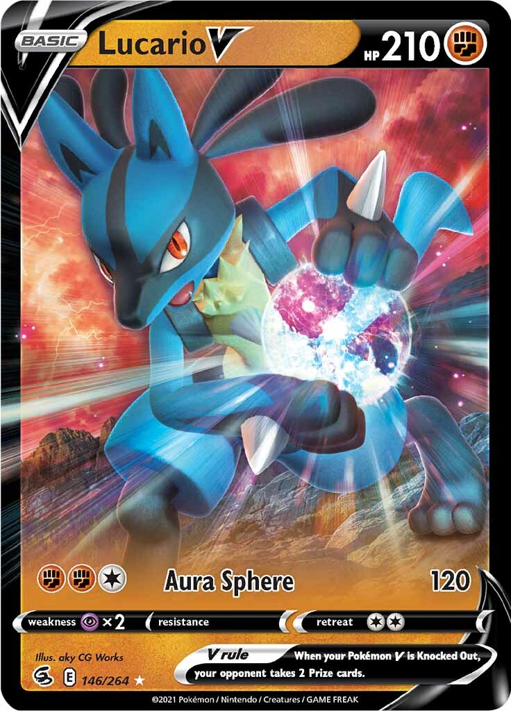 Lucario V (146/264) (Jumbo Card) [Sword & Shield: Fusion Strike] Pokémon