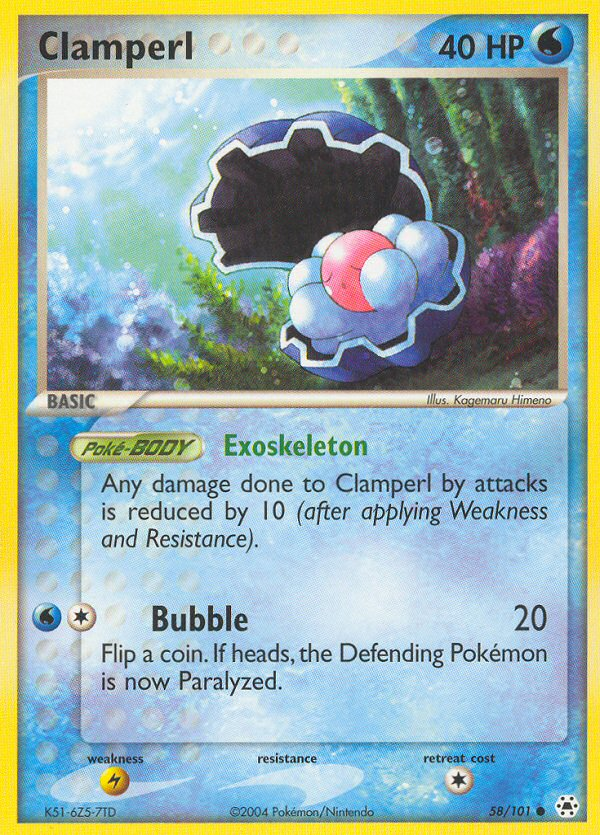 Clamperl (58/101) [EX: Hidden Legends] Pokémon