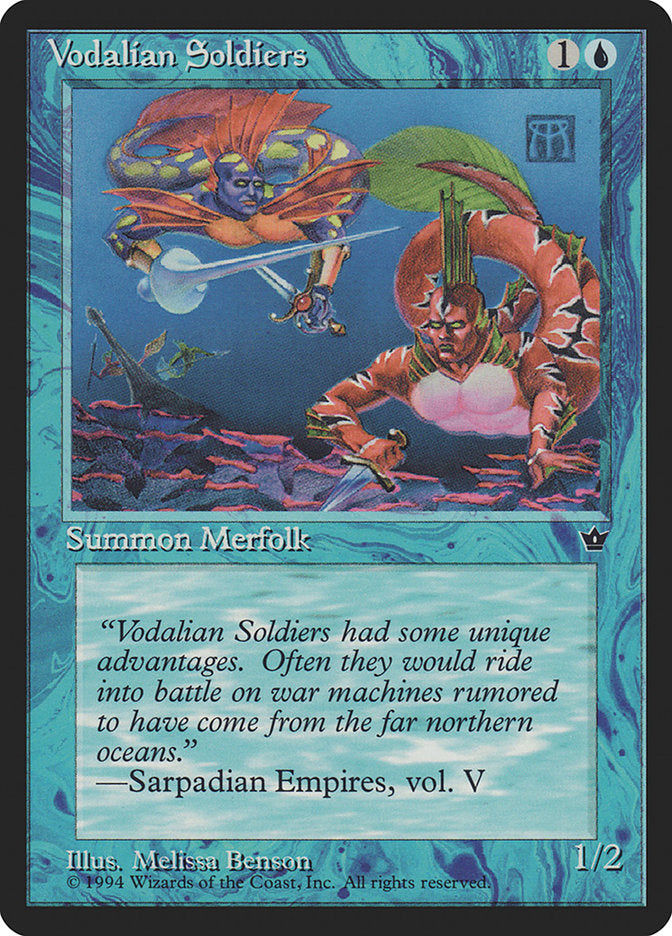 Vodalian Soldiers (Melissa A. Benson) [Fallen Empires] Magic: The Gathering