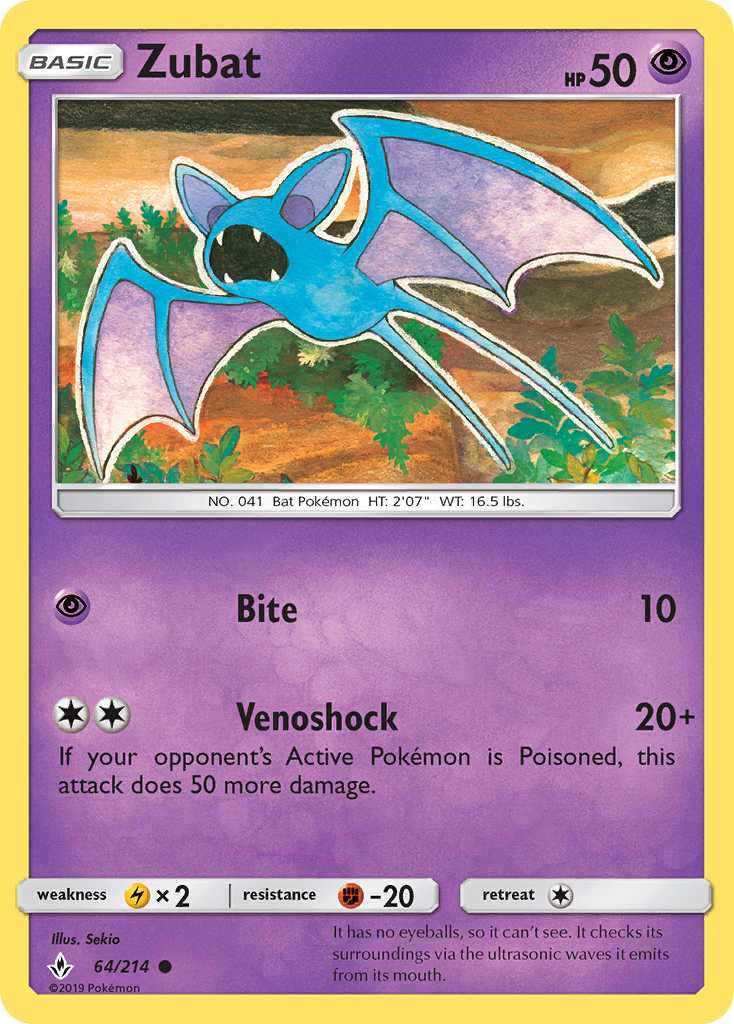 Zubat (64/214) [Sun & Moon: Unbroken Bonds] Pokémon