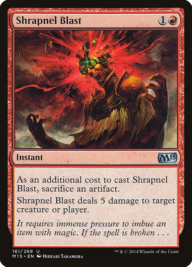 Shrapnel Blast [Magic 2015] Magic: The Gathering