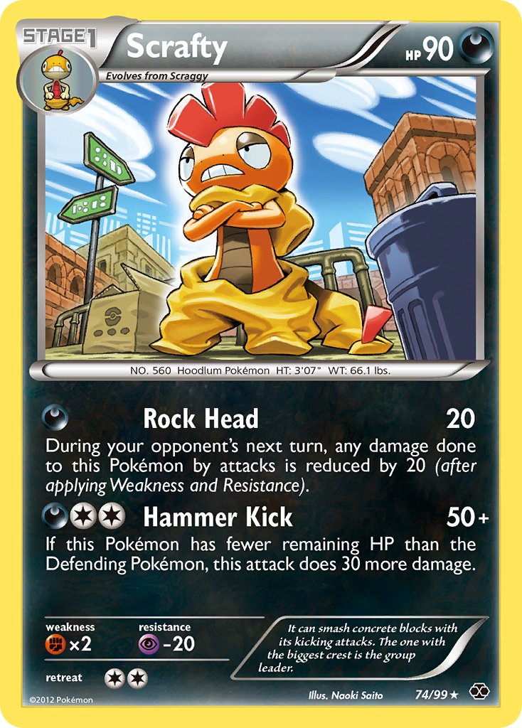 Scrafty (74/99) (Theme Deck Exclusive) [Black & White: Next Destinies] Pokémon