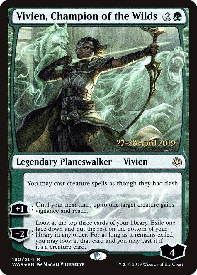 Vivien, Champion of the Wilds [War of the Spark Prerelease Promos] Magic: The Gathering