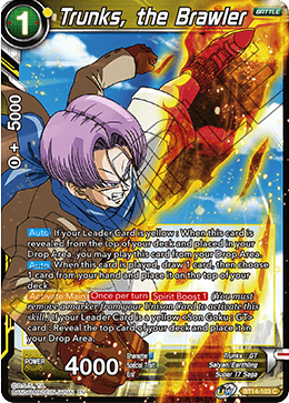 Trunks, the Brawler (BT14-103) [Cross Spirits] Dragon Ball Super