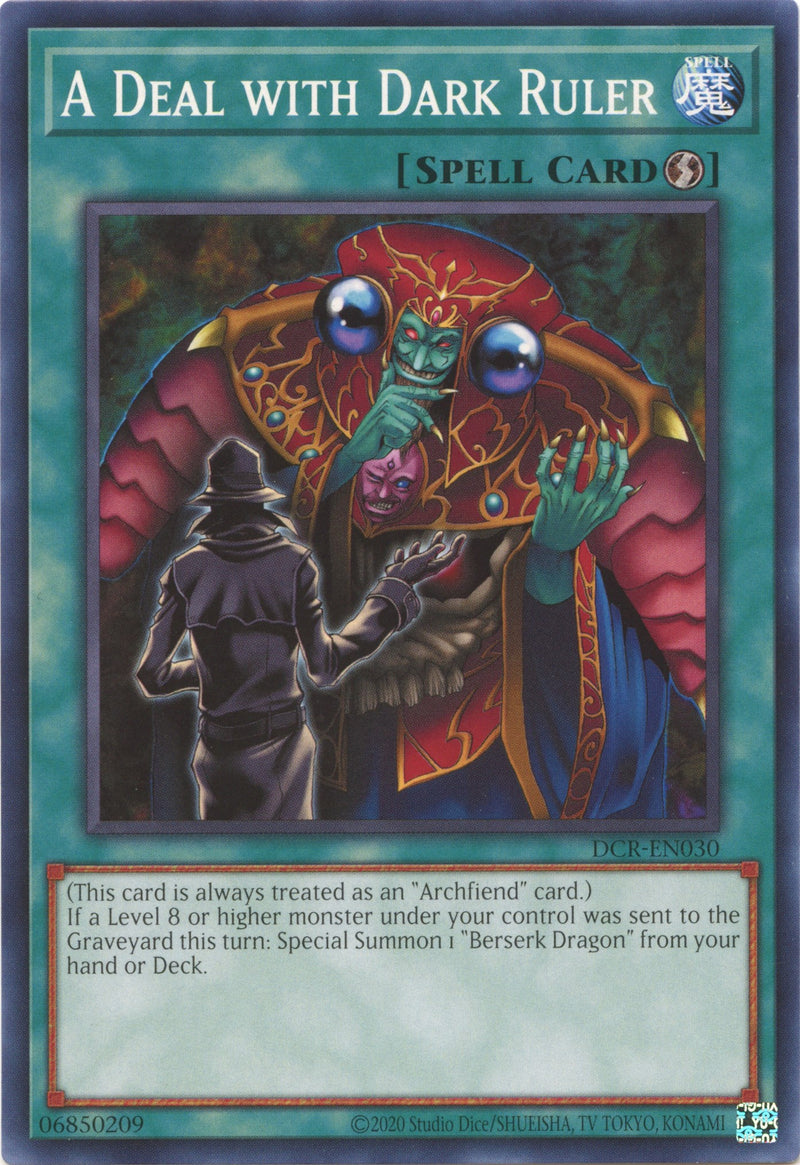 A Deal with Dark Ruler (25th Anniversary) [DCR-EN030] Common Yu-Gi-Oh!