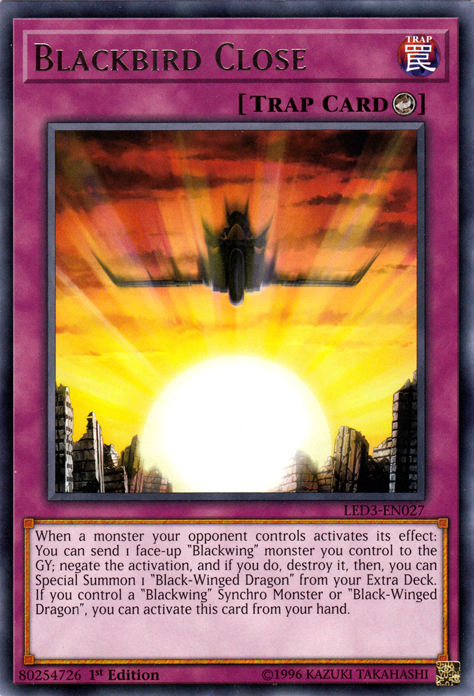 Blackbird Close [LED3-EN027] Rare Yu-Gi-Oh!