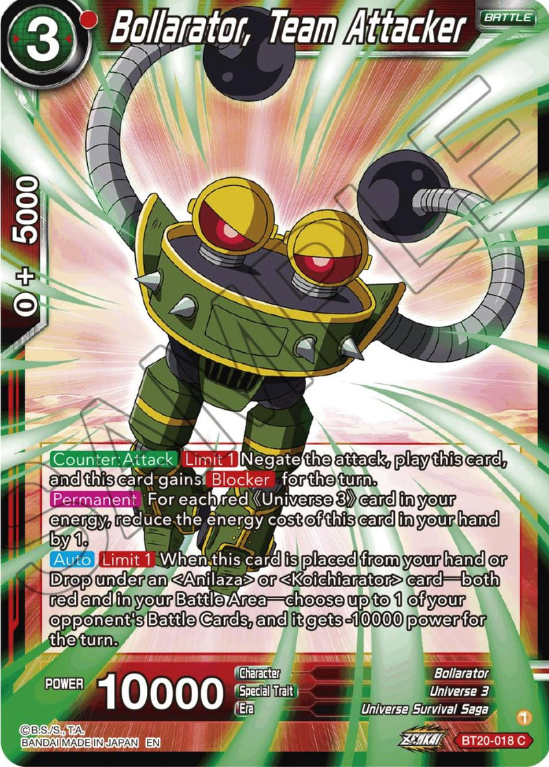 Bollarator, Team Attacker (BT20-018) [Power Absorbed] Dragon Ball Super