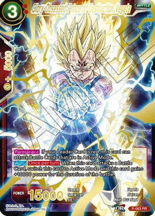 Glory-Obsessed Prince of Destruction Vegeta (Gold Stamped) (P-063) [Mythic Booster] Dragon Ball Super