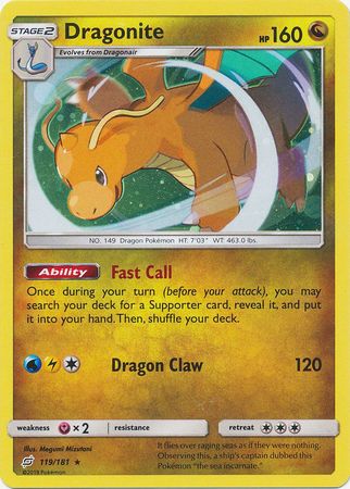 Dragonite (119/181) (Cosmos Holo) [Sun & Moon: Team Up] Pokémon