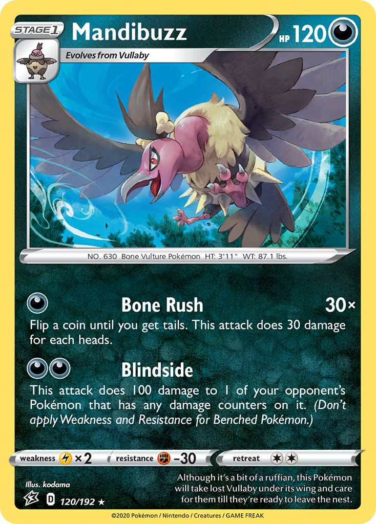 Mandibuzz (120/192) [Sword & Shield: Rebel Clash] Pokémon