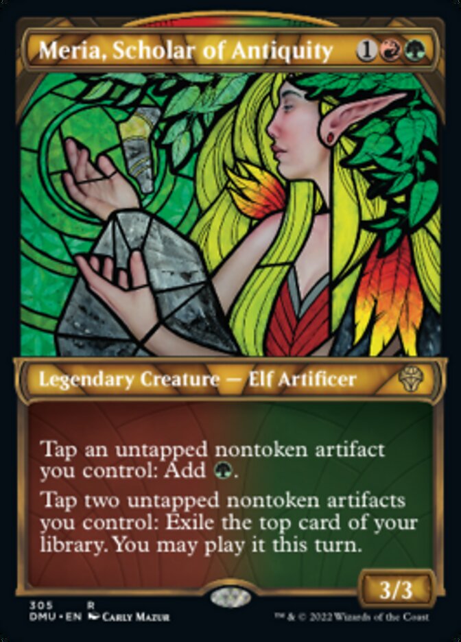 Meria, Scholar of Antiquity (Showcase) [Dominaria United] Magic: The Gathering